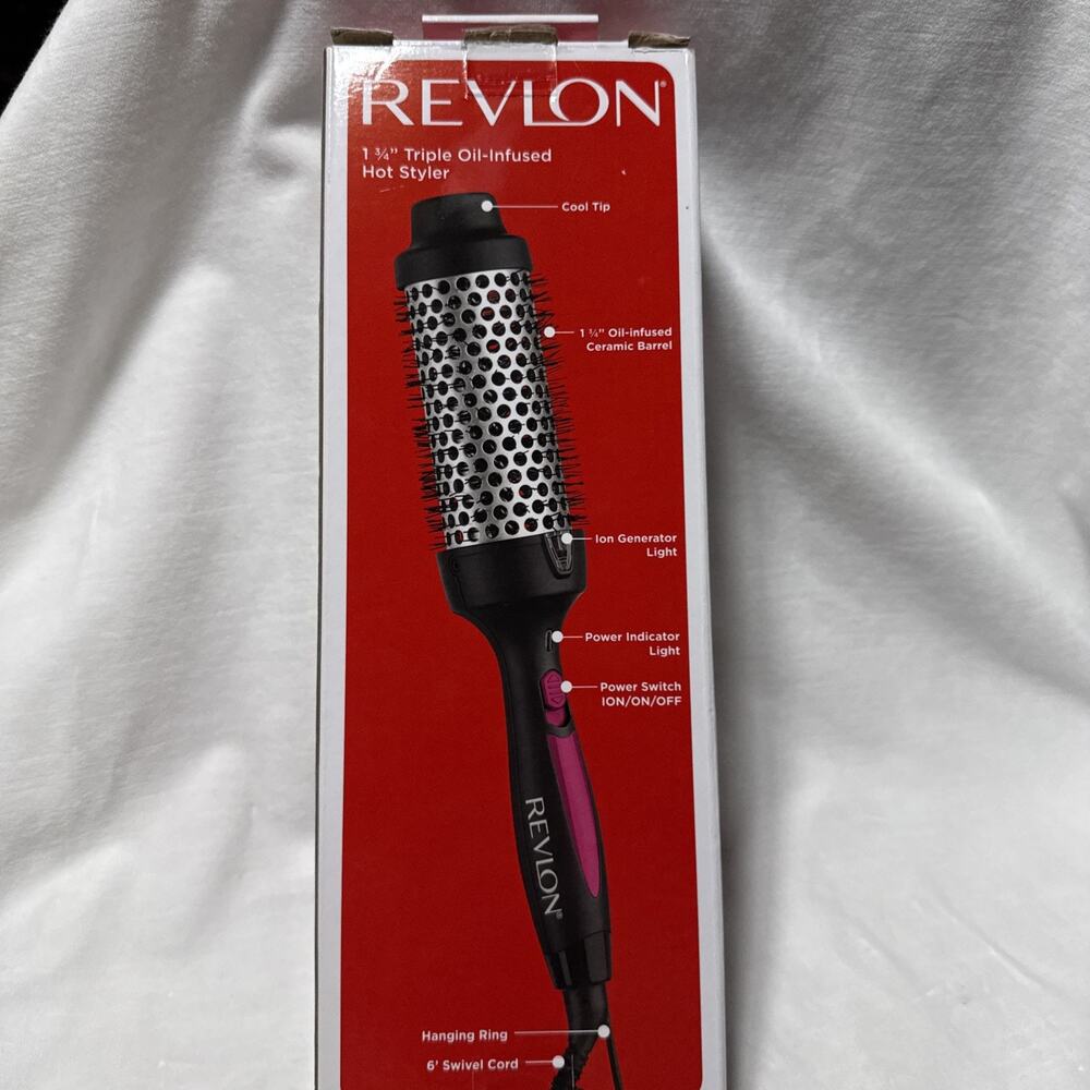 Revlon Perfect Match 1 3 4 Triple Styler Hot Air Brush New Open Box